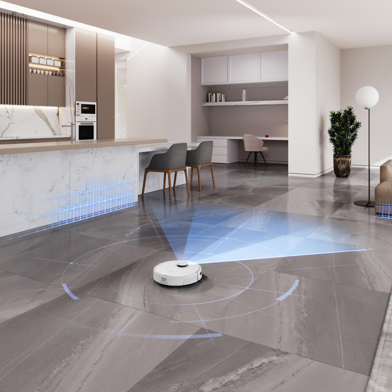 ecovacs robotstofzuiger woonkamer